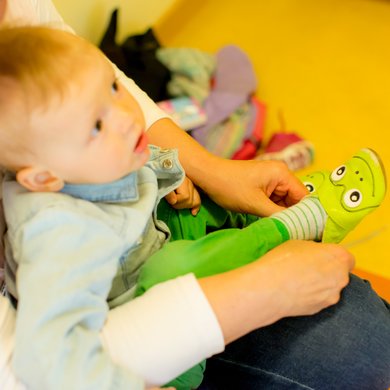 Spielen in der Kinderkrippe der Clara-Fey-Tagesstätten in Schongau