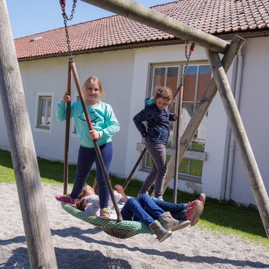 Der Spielplatz im Schülerhort der Clara-Fey-Tagesstätten in Schongau