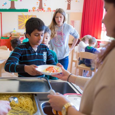 Das Essen im Schülerhort der Clara-Fey-Tagesstätten in Schongau
