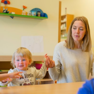 Spielen in der Kinderkrippe der Clara-Fey-Tagesstätten in Schongau